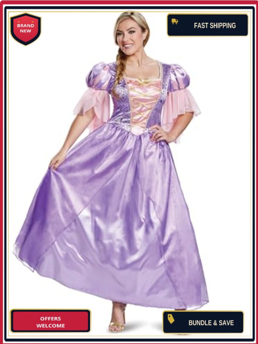 Disguise Rapunzel Deluxe Costume Dress Officially Licensed Disney Princess
